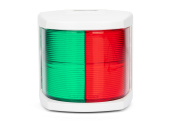 Hella Series 2984 2-Colors Navigation Light, 12v/2x25w, 2x 112,5°, BSH-2NM, White Housing, Red/Green Lens
