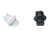 Nuova Rade 43469 - Drain Sockets with Captive Plug, Round Ø40mm, Black
