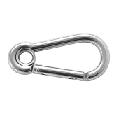 AISI 316 Carabiner With Eye And Straight Closing Ø6x60 mm