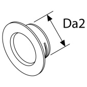 Webasto 1320923A - Air Top Wall Pipe Ducting Flange Connector (60mm) Black