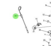 Nanni Diesel 970140140 - Engine Oil Level Dipstick for 2.40HE Engines