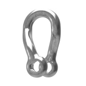 Ronstan RF618T Stanless Steel Twisted D Shackle, No Pin, Suits RF64202 & RF74202