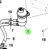 Bukh 57190-2F000 - Power Steering Reservoir Tank Assembly for S270J Engines