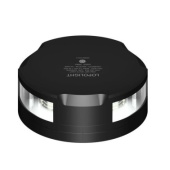 Lopolight 201-012-FB-B - 360° White Light 2 NM Horizontal Mounting Black Anodized Aluminum Flat Base
