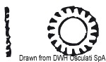 Osculati A2 AISI 304 Stainless Steel Serrated Lock Washers DIN 6798, M4–M12