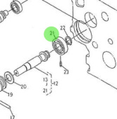 Nanni Diesel 970310329 - Ball Bearing for Injection Pump Camshaft