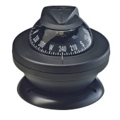 Plastimo P206122 - Offshore 55 Compass Black With Black Conical Card, Bracket And Light, Zone ABC
