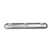 Tecnoseal Zinc Hull Bar Anode 400x60x30 mm – 3 Mounting Holes