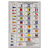 Trem International Maritime Signal Code & Morse Code Reference Chart, 280×190 mm, 10 pcs