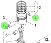 Nanni Diesel 970302891 - Circlip for Crankshaft and Piston Assembly