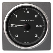 VDO A2C59501913 - Marine 4-3/8" (110mm) AcquaLink Tachometer 3000 RPM - 12/24V - Black Dial Bezel
