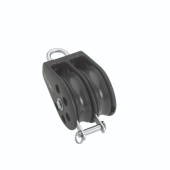 Barton N02230 - Double Swivel Block Size 2 35mm – Plain Bearing, 2x Ø35mm Sheaves, Max Rope 8mm