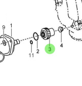 Nanni Diesel 970312234 - Sea Water Pump Gear Pump for T4 Series Engines