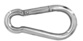 Hollex Carabiner Hook 8x80 mm With Bend Stainless Steel 316