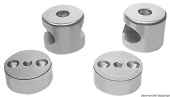 Osculati Anodized Aluminium Handrail Support for Upper Fastening, 40×20 mm Tube