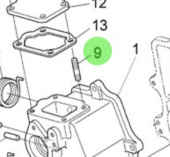 Nanni Diesel 970144308 - Stud for Fresh Water Pump and Throttle Control