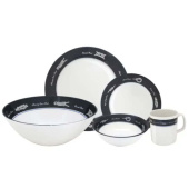 Lalizas 57350 - Exclusive 17 Piece Melamine Marine Tableware Starter Pack