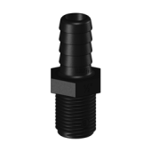 TruDesign Threaded Connector Straight Unequal – 1/2" x 16 mm, Black