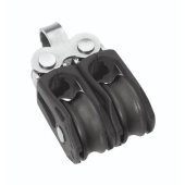 Barton N00210 – Double Fixed Eye Block Size 0 20mm, Plain Bearing, 2x Ø20mm Sheaves, Max Rope 6mm