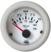 Osculati 27.530.02 - Guardian Oil Pressure Gauge 0-10 bar White 24 V