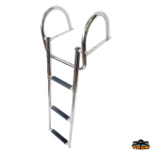 Trem S1904120 - Telescopic Swim Ladder With Lightened Handles 4 Steps Black Color