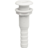 Plastimo 62229 - White Ribbed Thru-hull Fitting ø20 Flush Flange