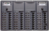 BEP 906-DCSM – DC Circuit Breaker Panel with Digital Meter, 32 Loads, 12V, 7x5A + 11x10A + 11x15A + 1x20A + 1x25A + 1x30A