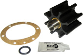 Jabsco 6056-0003-P - Nitrile Impeller, Drive Type 6, 8 Blade, 2-9/16 Diameter, 2 Width, 5/8 Shaft, Brass Insert, Black