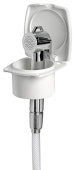 Osculati New Edge White Door Boat Shower with Niagara ABS Shower Head 88x95 mm with Stainless Steel Hose 2,5 meter - 15.160.30