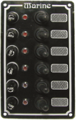 Allpa Aluminum Circuit Panel, 12v, 170x100mm, 6-Position, 5a Glass Fuses & Indicator Lights