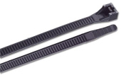 Ancor Heavy Duty UV Black Cable Ties, 15", Packs of 25 or 100