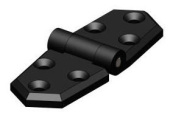 TruDesign Hinge Short 96 x 35 x 13 mm, Black