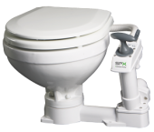 Johnson Pump 80-47229-01 - AquaT Manual Toilet, Compact China Bowl, Inlet Ø19mm, Outlet Ø38mm (Soft-Close)