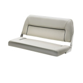 Vetus DCHFSW - Deluxe Folding Bench Seat, White with Dark Blue Seams