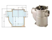 Nanni Diesel QFI62114GI – Water Strainer Nickel Plated Bronze Vertical, Polycarbonate Cover 1-1/4", Flow 6000 l/h
