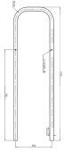 Lewmar 89400026 - Guardrail Straight Full Classic CL Sqtop Full 28