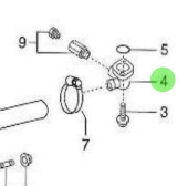 Nanni Diesel 970312262 - Turbo Water Connector for Turbocharger Water Hose