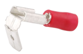 Female Spade Connector, Piggyback Terminal - Red, 0.5 x 1.5 mm, 100 pcs.