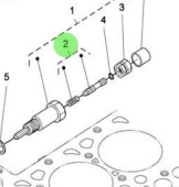 Nanni Diesel 970313063 - Adjustment Bolt Assembly for Regulator Adjustment and Stop Lever