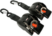 Speedstrap Tie-Down Automatic Retractable Tie-Down Straps, Stainless Steel Ratchet, 2 Pieces