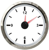 Uflex 62013KK - Ultra White SS Quartz Analog Clock