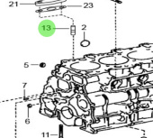 Nanni Diesel 970314147 - Stud Bolt for Crankcase and Cylinder Assembly