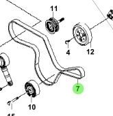 Bukh 00115-5S105 - Drive Belt for S270J Engines