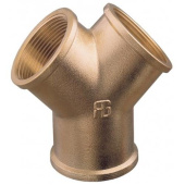 Guidi Brass Y-Shaped Connector F/F/F BSPP Pipe Fitting (Female/Female/Female Thread)