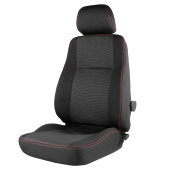Helmsman's Seat Schubert Fabric Black With Red Stitching, Without Base
