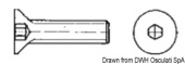 Osculati AISI 316 Stainless Steel Hex Socket Countersunk Head Screws DIN 7991 / UNI 5933, M3–M6