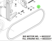 Steyr 2174979-0 - Narrow V-Belt DIN 7753 AVX 10x1050LA for Steyr Engine Applications