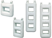 Majoni 1295 Fender Ladder - 3 Steps - White