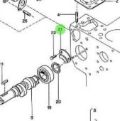 Nanni Diesel 970492136 - Fuel Camshaft Stopper for Injection and Feed Pump