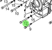Nanni Diesel 970301928 - M8x80 Bolt for Timing Gear Case